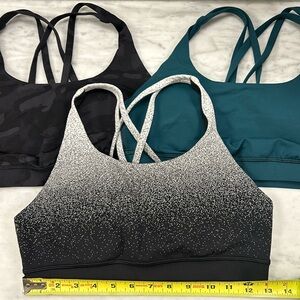 3 lululemon bras.  Size 8